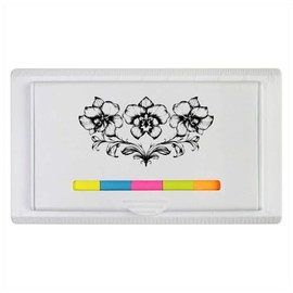 'Symmetrical Orchid Line Art' Sticky Note Ruler Pad (ST00037494)