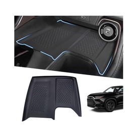 BJchiwu Wireless Charging Anti-Slip Mat Fit for 2024 2025 Toyota Grand Highlander, Silicone Waterproof & Stain-Resistant Car Center Console Phone Charger Protective Pad Liner Accessories(1PCS, Black)