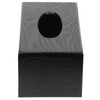 Black Wooden Tissue Box Napkin Case Elegant Style Tissue Holder