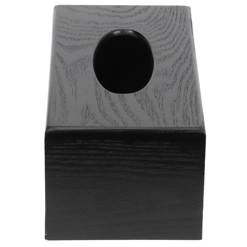 Black Wooden Tissue Box Napkin Case Elegant Style Tissue Holder