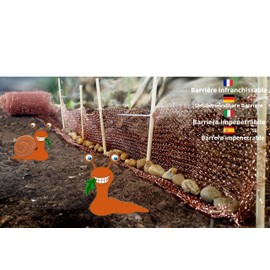 Snail Protection Copper Net 2.0 (10 m): 15 cm Height, Pure Copper with Double Mesh, 20 Bamboo Sticks and 20 Fixings, Vegetable Garden and Flowers, Snail Protection, Copper Tape Against Snails