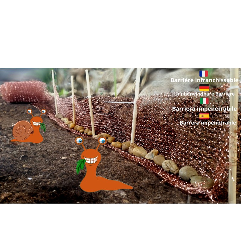 Snail Protection Copper Net 2.0 (10 m): 15 cm Height,
