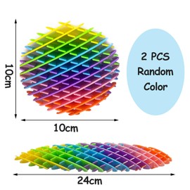 2 Pcs Fidget Worm,Funny Stretchy Flexi Worm,Rainbow Color Worm Fidget Toy,Popping Fidget Worm Toy Stress and Anxiety Relief Sensory Pressure Toy,for Kids Adults ADHD ADD Autism Gifts
