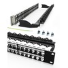 Enmane 48Port Blank Keystone Patch Panel Rackmount&Wall Mount 1U 19-inch Network Patch Panel with Cable Management (No Cable Tie Required),RJ45 Keystone Patch Panel for Gigabit Network