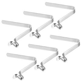 PATIKIL 6.5x4mm Kayak Paddle Snaps, 6 Pack Tent Pole Clips Steel V Shaped Single Pin Push Button Spring Clips Lock Tube Pole Clips for Camping Awning