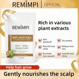 【Buy 1 Get 1 Free】REMIMPI Anti-Hair Fall Hair Loss Treatment Shampoo Oil Control Anti dandruff Haircare Ginseng Ginger Help Hair Growth Jojoba Oat Repair Reduce Hair Loss Scalp Cleanser Conditioner300ML