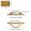 Amerdeco 6 Pack Brushed Gold Cabinet Pulls 5 Inch(128MM) Hole