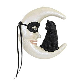 HALLOW'S EVE CAT ON The Moon Ornament
