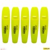 DOLLAR NeoGrip Highlighter Pens, YELLOW, Pack of 5, Chisel Tip