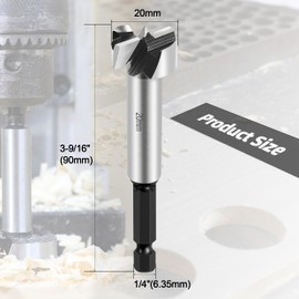 20mm (13/16") Forstner Bit for Woodworking,20mm (13/16") Forstner Drill Bit for Wood,Wood Drill Bit Woodworking Hinge Cutter Tool for Woods Plywood Plastic