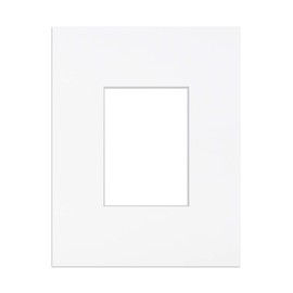 Golden State Art, 11x14 Mats Cut for 5x7 - White Color Signature Mat - Bevel Cut, Acid Free, 4-ply Thickness White Core - Great for Weddings, Baby Showers, Prints, Pictures, Photos