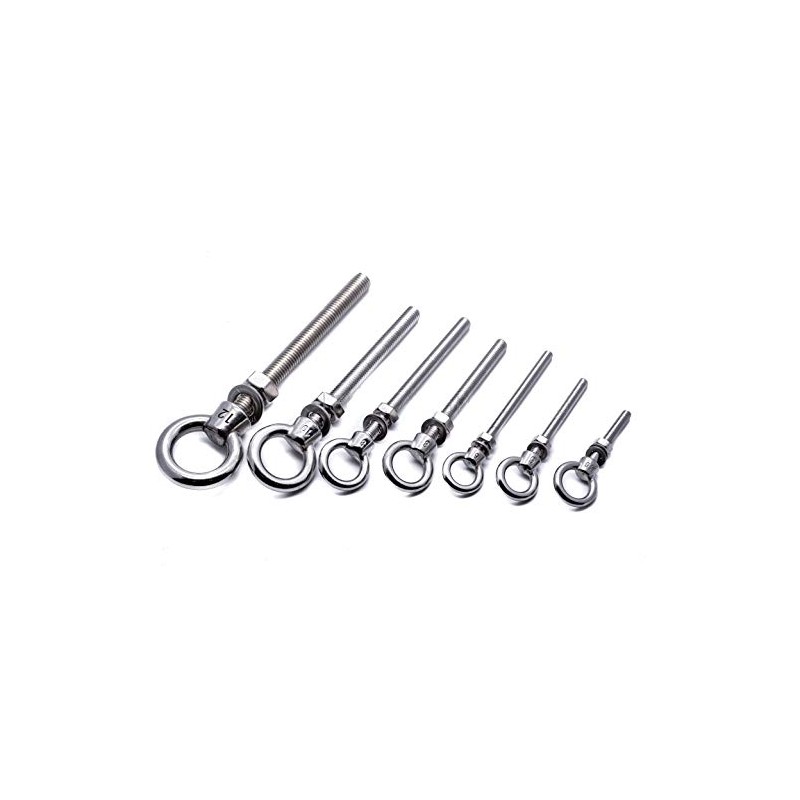 M8 Stainless steel longshank eye bolt marine grade 316 A4