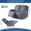 TAOCOCO Recliner Loveseat Slipcover, 2 Pieces Polyester Fabric Stretch Sofa