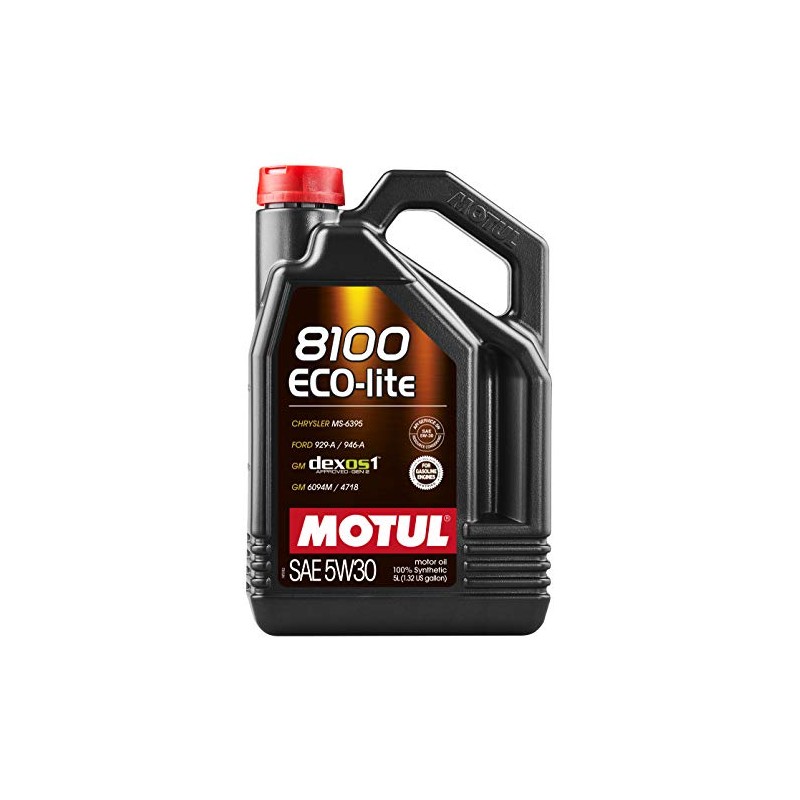 Motul 8100 Eco-Lite SAE 5W-30 Motor Oil, 5 Litre (Pack