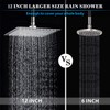 Voolan Rain Shower Head with Goose Neck Curve Arm, All