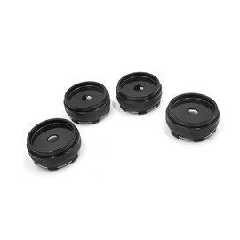 VekAuto 4Pcs Black 66mm Dia 6 Lugs Car Tire Wheel Center Hub Caps Cover Protector Auto Accessories