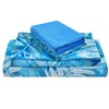 JSD Blue Tropical Leaves Print Sheet Set Queen Size, 6