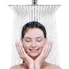 LIVOREST Square Rainfall Shower Head - 8 inch Large, Overhead