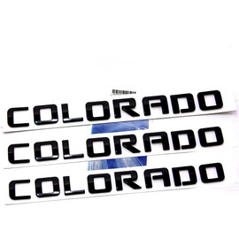 Yoaoo 3x OEM Black Colorado Nameplate Emblem Alloy Letter Badge for Shiny