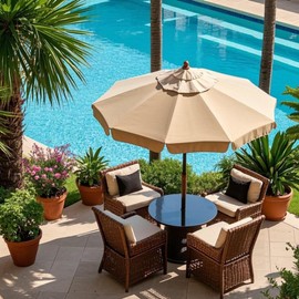 Jadoxy Outdoor Cushion Covers 4 Pack Waterproof&Fade Resistant Zipper Patio Furniture Cushion Covers for Couch,Sofa,Chair (Replacement Covers Only) (Beige, 24×24×4)