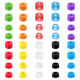 PATIKIL Skateboard Bushing,10Set 90A PU Long-Board Truck Bushing Rebuild Kit for Skateboard Part,Blue/Red/Black/White/Yellow/Purple/Green/Orange/Transparent Red/Transparent Blue