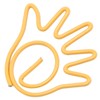100Pcs Paper Clip Metal Hand Shaped Design Rustproof Paperclip Decoration