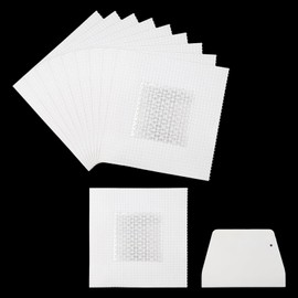 Chinflly Drywall Repair Kit,2 Inch Wall Repair Patch Kit with Scraper Hole Patch Repair for Drywall with Extended Self-Adhesive Mesh,Pack of 10