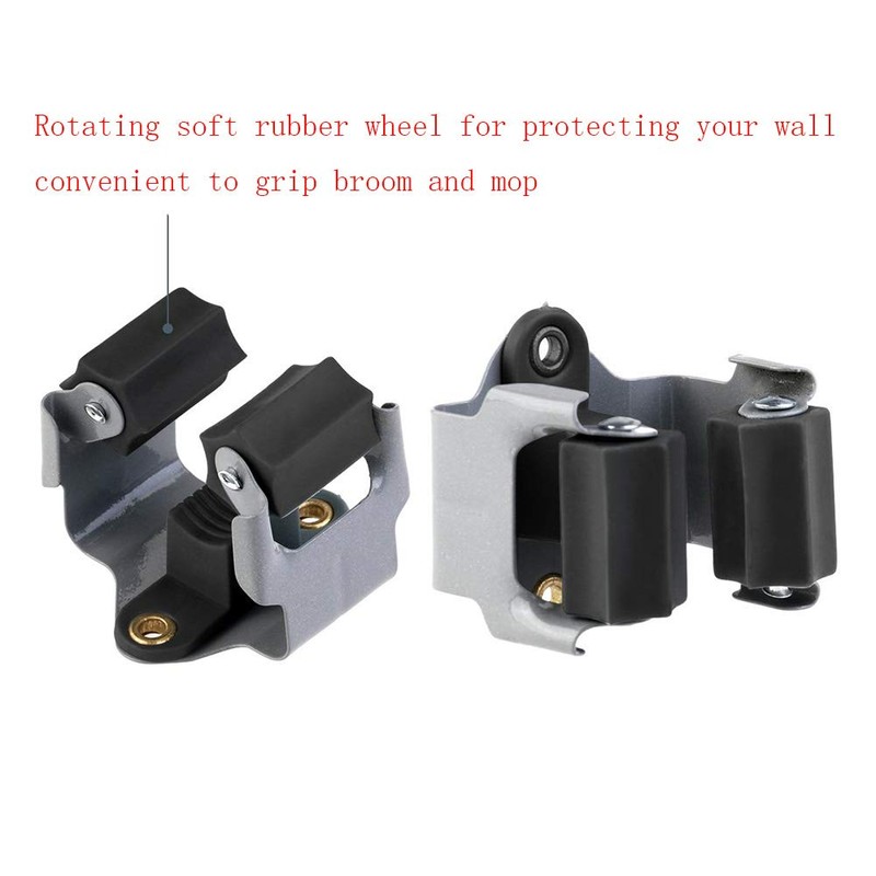 CooFel Broom Holder Wall Mount 10 Pack Heavy Duty Metal