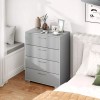 4-Drawer Storage Cabinet Chest Of Drawers W/ Metal Legs Handles