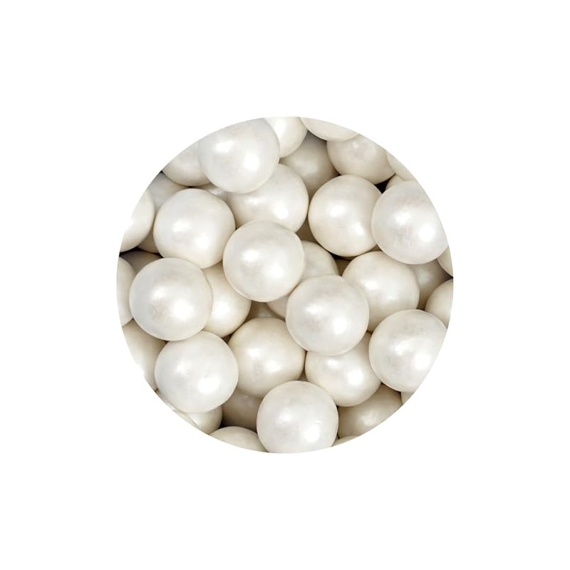 White Shimmer Gumballs 1 Inch Gumballs, 2 Pound Bulk Bag