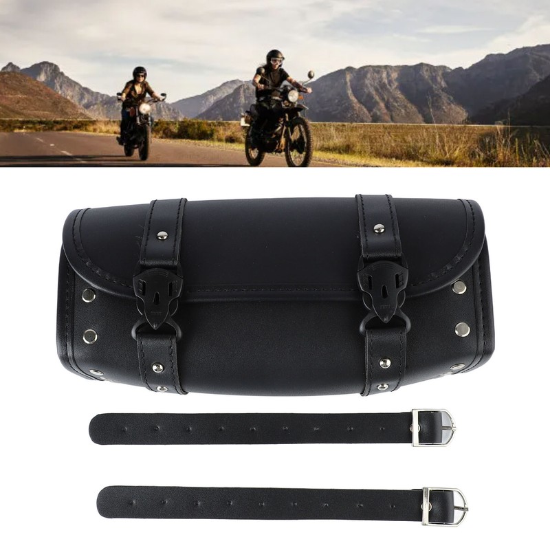 Motorbike Roll Saddlebags 2 Strap Buckle Closure Waterproof 2 Strap