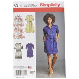 Simplicity 8014 Women's Shirt Dress Sewing Patterns, Sizes 6-14