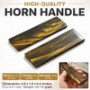 HANDTECHINDIA Honey Water Buffalo Horn/Bone Streaked Scales, Fixed Blade Horn