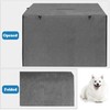 Deblue Indoor Grey Dog Crate Cover, Privacy Polyester Pet Kennel