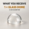 Clear Glass Half Ball Paperweight Magnifier, Crystal Dome Desk Decor