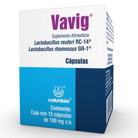Vavig, 5 billones de probióticos Lactobacillus rhamnosus GR-1 y Lactobacillus reuteri RC-14, 15 cápsulas vía oral