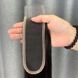 Aorbige 2x6 SKINLIKE Real HD Lace Straight Closure,0.09mm Ultra-thin Invisible Swiss HD Lace Closure Small Knot Undetectable Melted Lace Natural Black Hair Closure Only (HD 2x6 Lace Closure, 18inch)