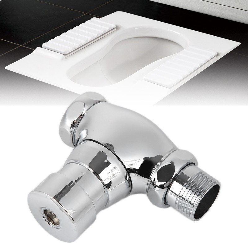 Urinal Flush Valve Brass Hand Pressing Delay Self Closing Bathroom