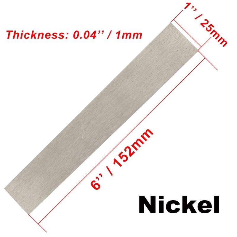 Anode Set, 25 x 152 x 1 mm, Pure Nickel