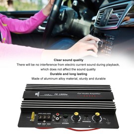 Car Audio Power Amplifier Board, 12V 1800W Mono High Power Bass Subwoofer Amp with Dissipation Panel, Automotive Amplifier for Car Speaker Modification