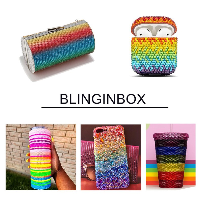 Blinginbox 5000pcs 3mm AB Resin Flatback Rhinestone for Crafting,Flatback Round