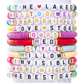 PQSWATER 11 PCS Friendship Bracelets, Inspired Bracelets Set, Friendship Bracelets for Fans Women