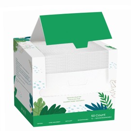 O2frepak Cleansing Towels, 50 Pieces 25x30cm Thick Makeup Remover Towels, Skin Care Towels, Disposable Towels, Wet & Dry Suitable for Sensitive Skin and Baby Skin