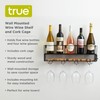 True Wall Mounted Wire Rack with Cork Cage Stemware Holder,