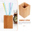 SEWACC 2pcs Pen Container Bamboo Brush Pot Stationery Organizer Pencil
