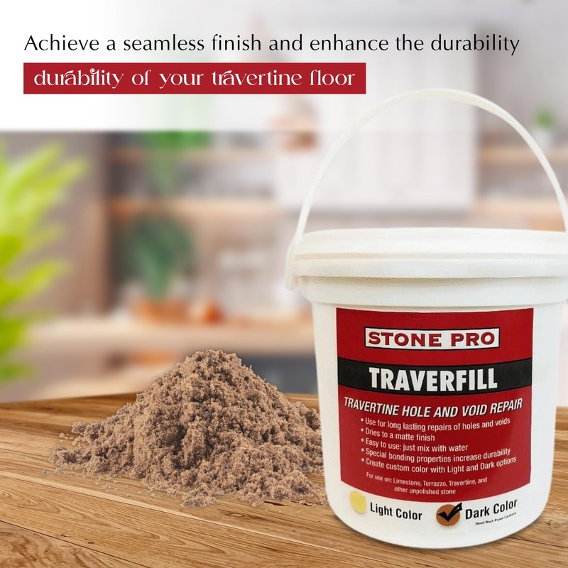 StonePro Traverfill - Travertine Repair - Fills Smalls pits, Holes