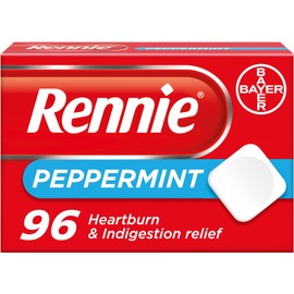 Rennie Antacids, Peppermint Flavour, 96 Count (Pack of 1)