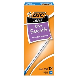BIC Cristal Xtra, Bolgrafo suave, Azul 12 unidades                                                                                                    