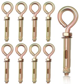 Cimeton 8Pcs M16 Concrete Eye Bolts Wall Brick Expansion Screws Concrete Brick Expansion Screws Heavy Duty Expansion Screw Colored Zinc Plated Expansion Eye Bolt