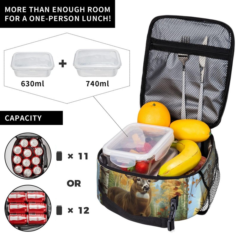 VANZEV Lunch Box for Women Men, Deer Insulated Lunch Box
